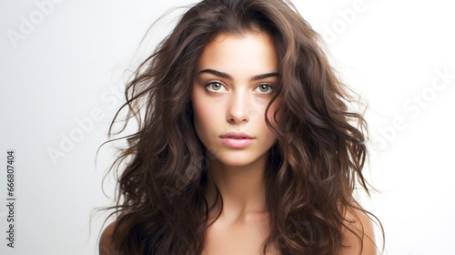 young brunette woman with gorgeous hair