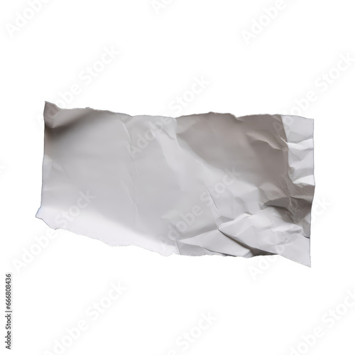A piece of white paper isolated on transparent and white background. Png transparent