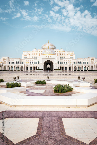 Qasr Al Watan palace complex in Abu Dhabi, United Arab Emirates (UAE). photo