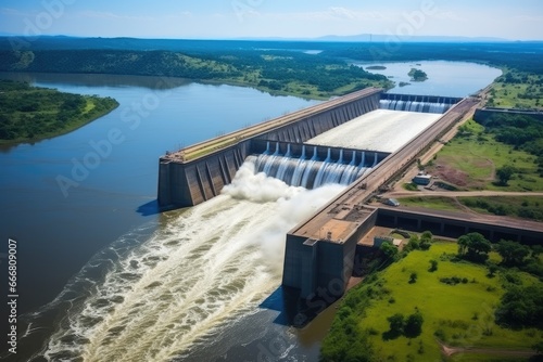 Wallpaper Mural Aerial view of the hydroelectric dam Torontodigital.ca