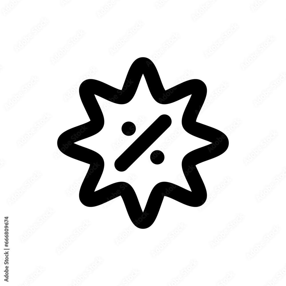 Obraz premium discount badge line icon