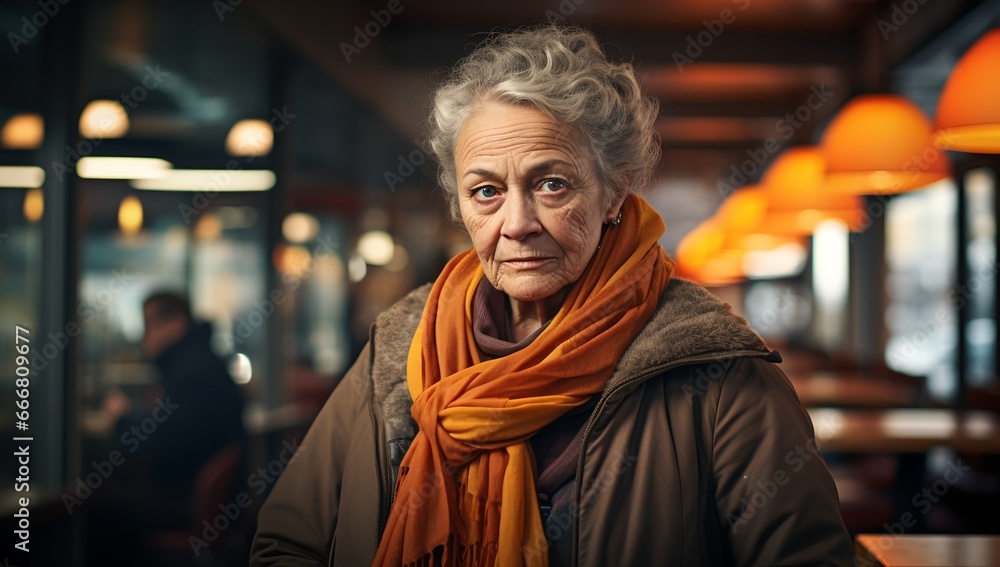 Naklejka premium Portrait of an elderly woman