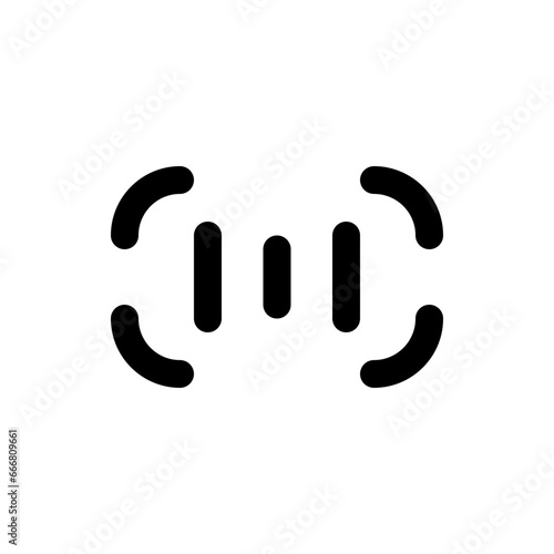 barcode scanner line icon