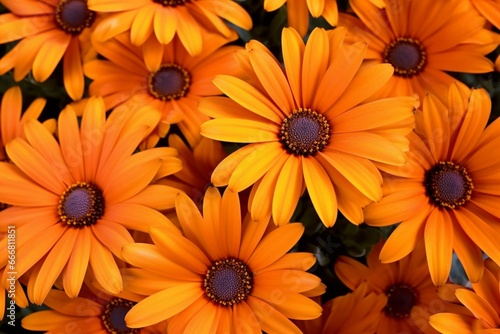 Vibrant orange daisies from Africa beautifully captured. Generative AI