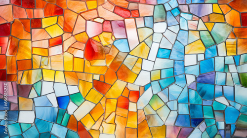 An intricate and vibrant mosaic artwork