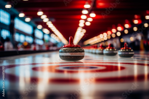 Fototapeta Naklejka Na Ścianę i Meble -  curling sport scene, world sports