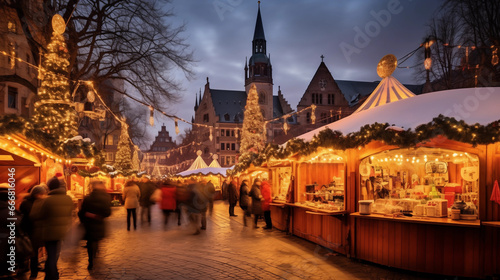 Christmas night view of the old town