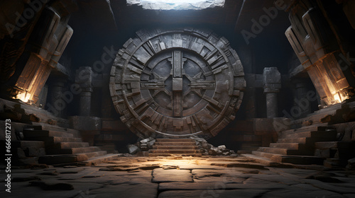 Ancient Underground Temple Door (ID: 666817273)