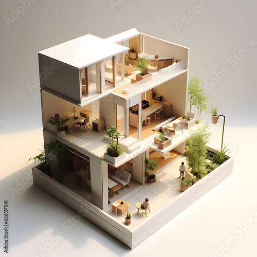 3d render of a modern house