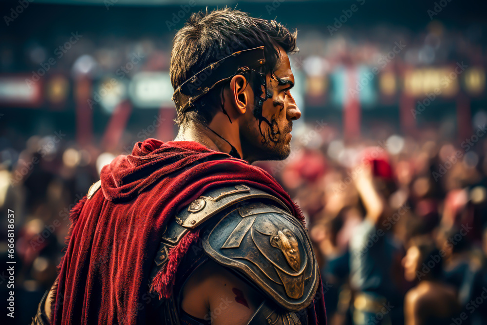 gladiators and roman soldiers, empire, scenes, cinematic style - obrazy, fototapety, plakaty 