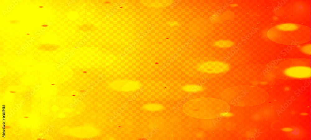 Yellow, red widscreen  bokeh for holidays and new year backgrounds, Usable for banner, poster, Ad, events, party, sale, celebrations, and various design works
