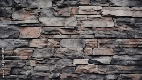 A sturdy and durable wall constructed with a combination of stones and cement