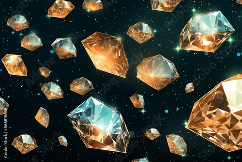 background with glittering diamonds. Generative AI