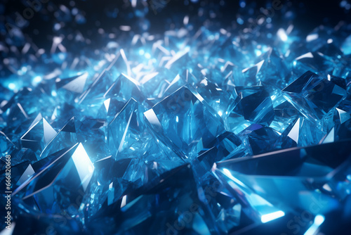 A pile of shiny exploding crystals background © 123dartist