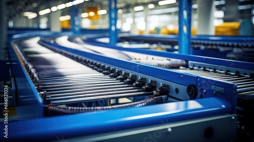 Automated conveyor belts move products swiftly and smoothly