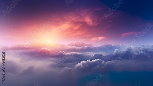 Unreal sky with clouds, neo...