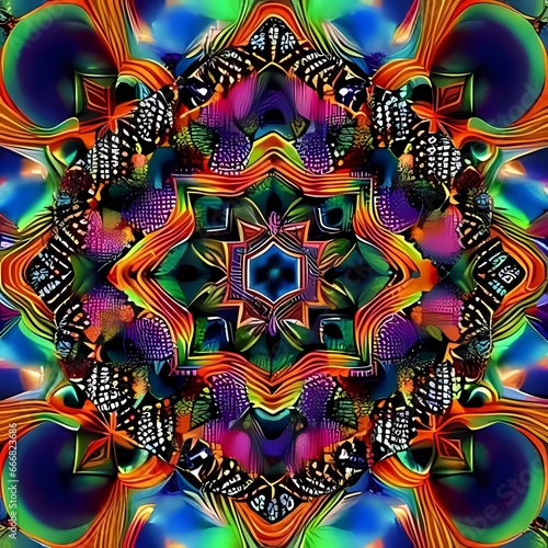 Hyper Mandala Fractal Hyperbolic Hyperflowers