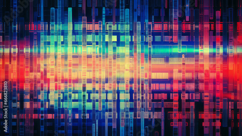 Wallpaper Mural Colorful horizontal and vertical lines pixel glitch pattern texture Torontodigital.ca