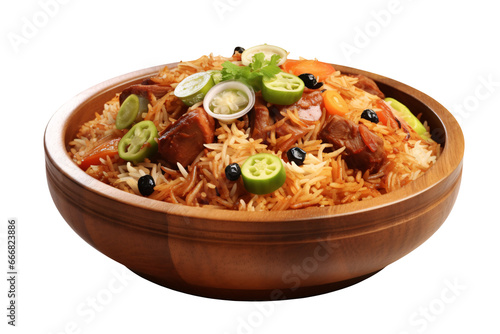 Kabuli pulao on plate photo