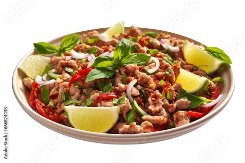Larb on a plate