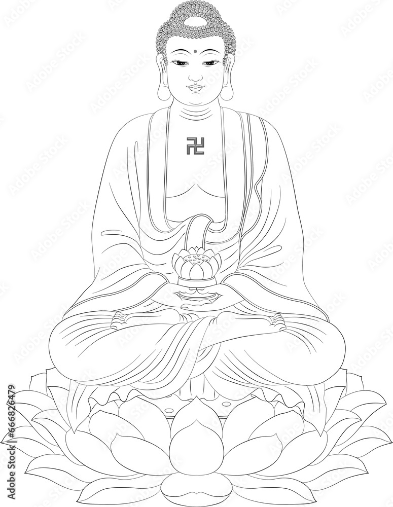 Amitabha Buddha Buddhism (Sketch illustrations) Amitabha Buddha Buddhism (Sketch illustrations)