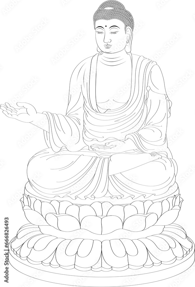 Amitabha Buddha Buddhism (Sketch illustrations) Amitabha Buddha Buddhism (Sketch illustrations)