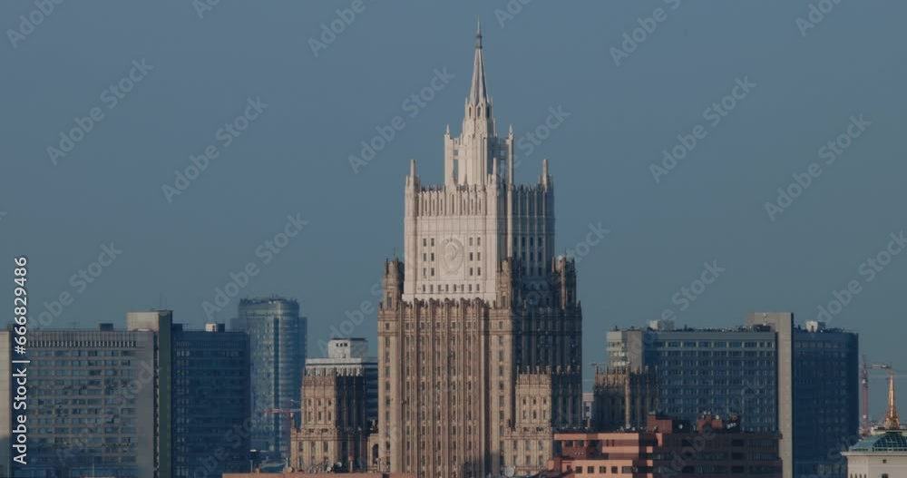 Majestic Architecture Of Old Moscow, Close-Up View Majestic Architecture Of Old Moscow, Close-Up View