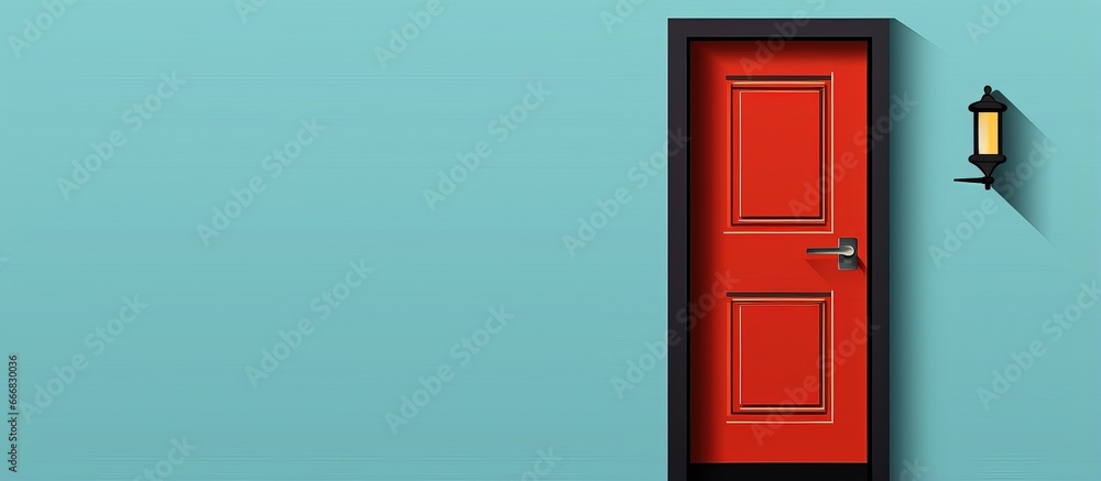 Flat door icon with minimalist illustration and additional bonus symbol Flat door icon with minimalist illustration and additional bonus symbol