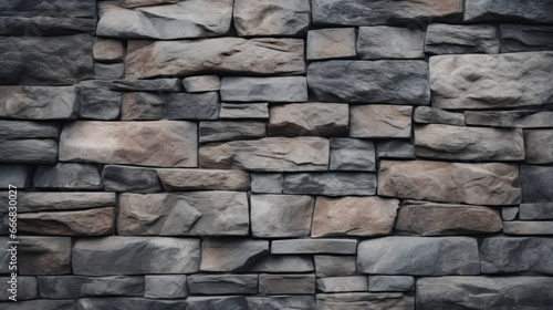 A diverse collection of rocks forming a sturdy stone wall
