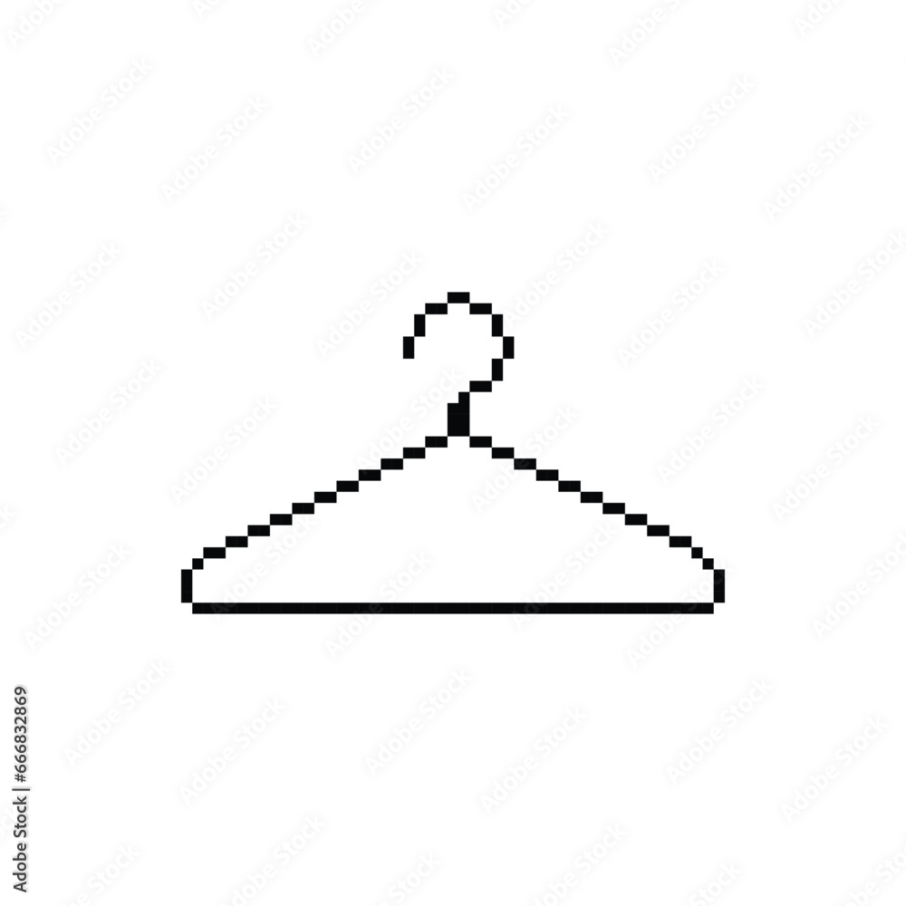 Hanger Logo Icon in Pixel Art Hanger Logo Icon in Pixel Art