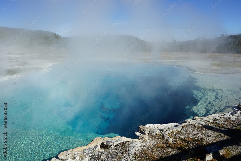 Sapphire pool in Yellowstone Park