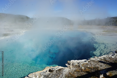 Sapphire pool in Yellowstone Park