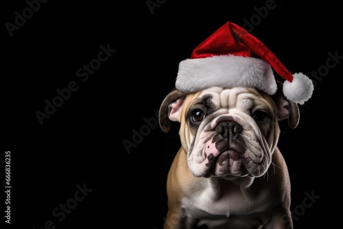 Bulldog celebrating Christmas  © d-AI-n