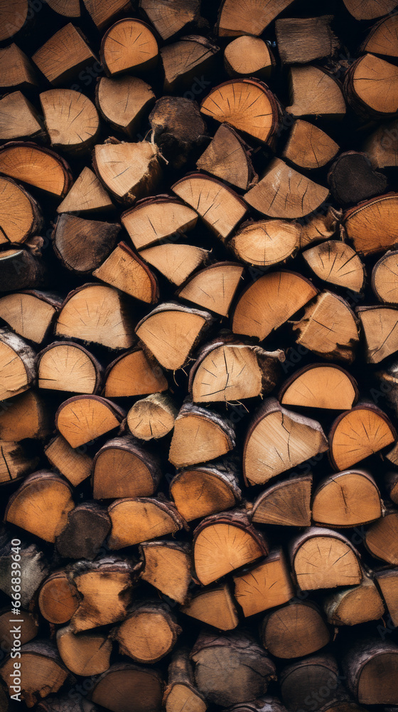 Stacked firewood logs ready for use Stacked firewood logs ready for use
