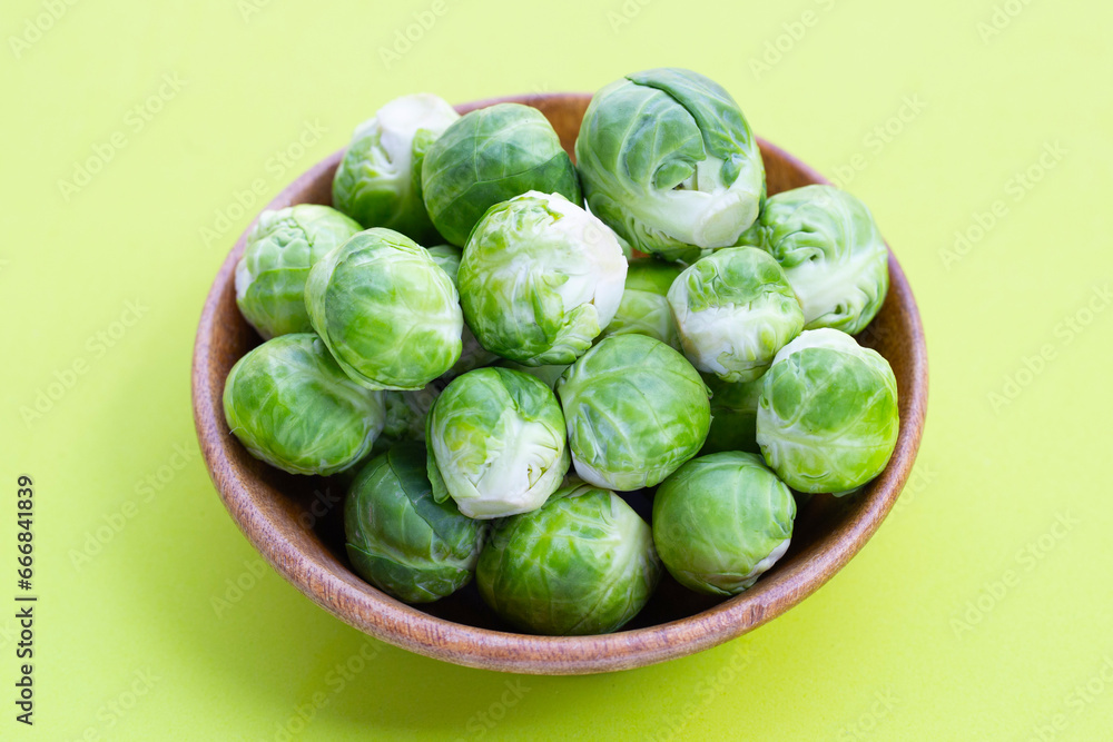Fototapeta premium Fresh brussels sprouts. Organic vegetables