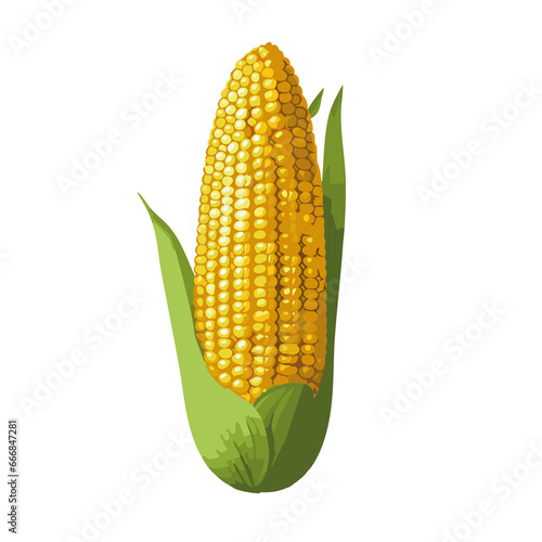 corn isolated on white