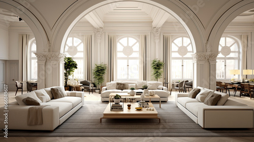 Architect s concept incomplete project transformed into elegant classic living room  © Ziyan Yang