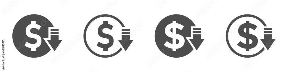 cost reduction vector icon concepts cost reduction vector icon concepts
