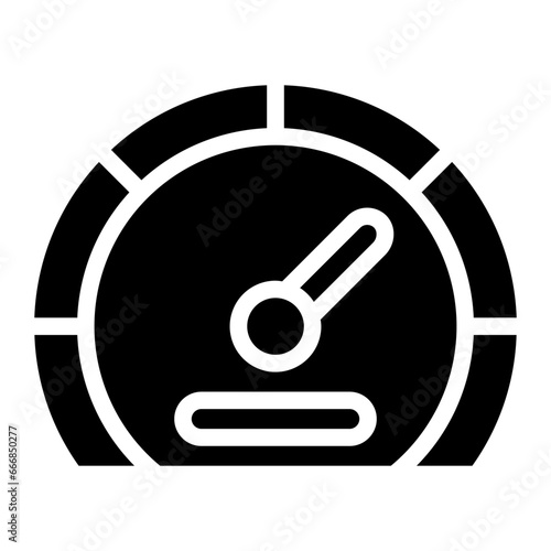 speedometer glyph icon