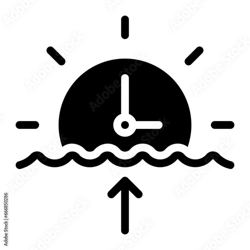sunrise glyph icon