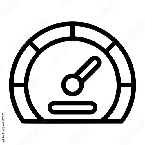 speedometer line icon