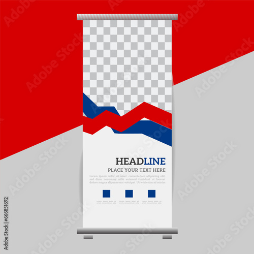 creative great business up roll banner design with blue shapes Free Download creative great business up roll banner design with blue shapes - GFXLoad
