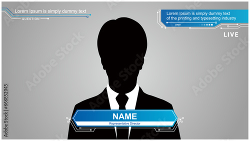 デジタルなニューステロップセット　配信素材