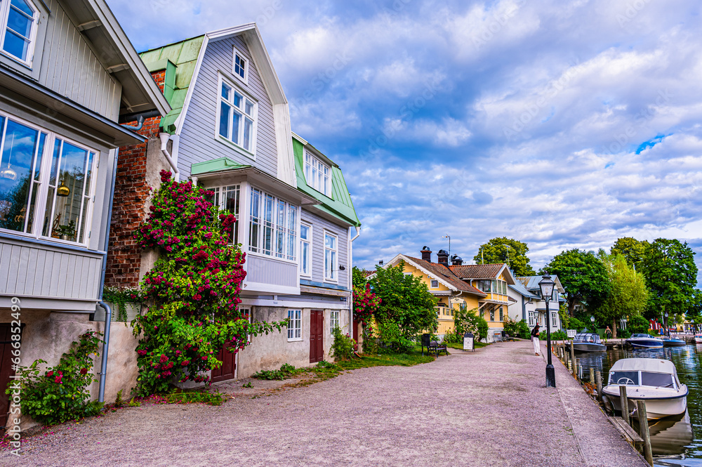 Trosa is an idyll of old fine wooden houses and a beautiful canal Trosa is an idyll of old fine wooden houses and a beautiful canal