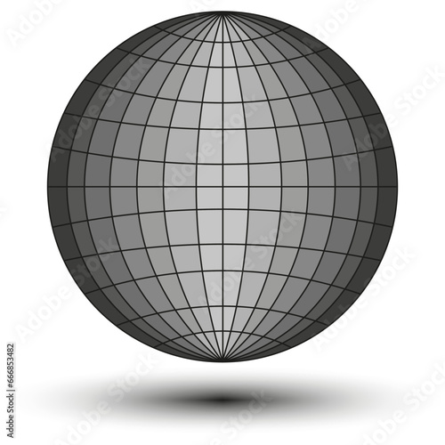 Mirror disco ball. Vector illustration. EPS 10.