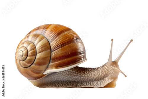 Close up of a snail with transparent background