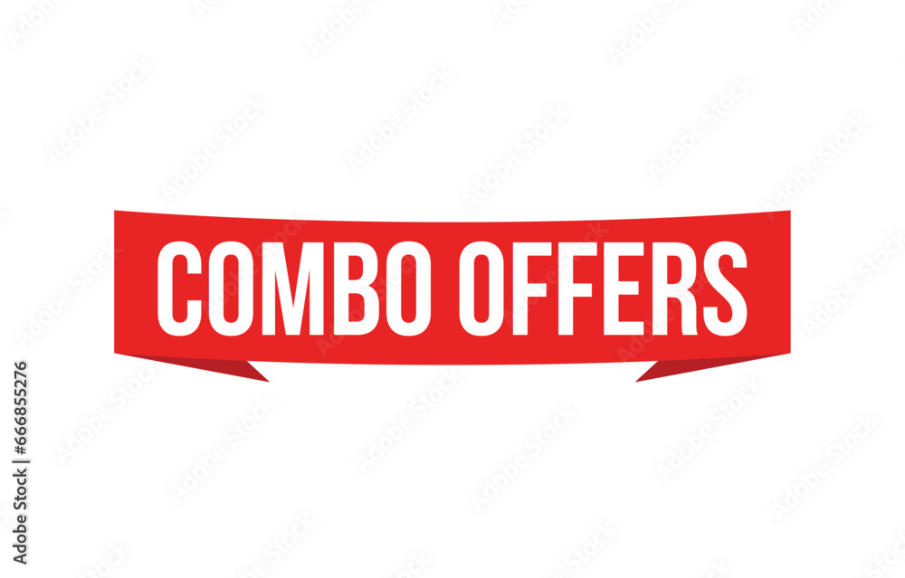 Vector illustration modern combo offers banner, Isolated web element. Vector illustration modern combo offers banner, Isolated web element.