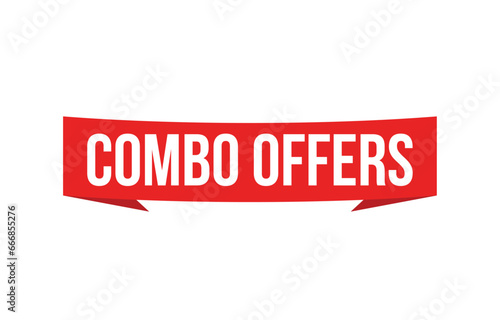 Vector illustration modern combo offers banner, Isolated web element.