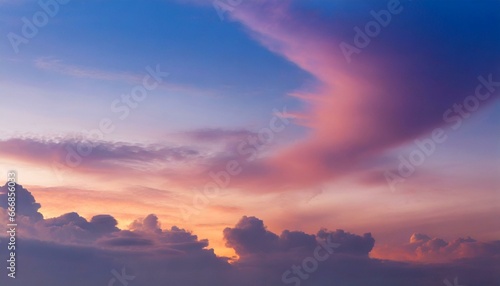 clouds on the sky at twilight beautiful nature background in colorful light at dawnv
