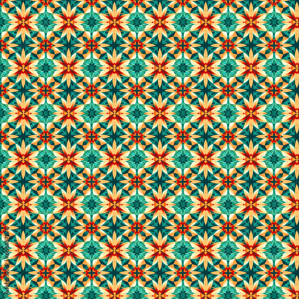 Kaleidoscope christmas pattern 2K